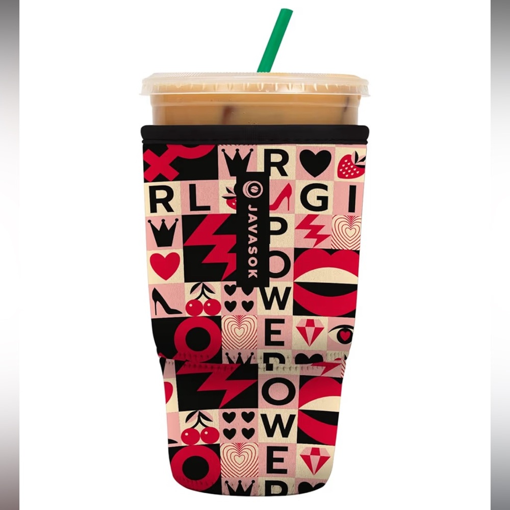 Sok It JavaSok Insulated Neoprene Cup Sleeve (Girl Power, Large: 30-32oz)